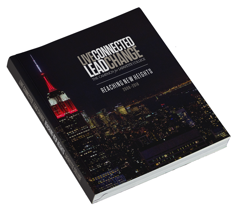 Campaign celebration book for Live Connected Lead Change